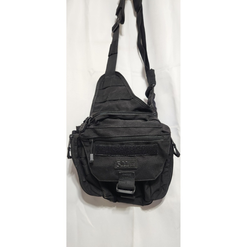 5.11 Tactical Push pack Bag Black Nylon Messenger Sling Shoulder Bag 56180